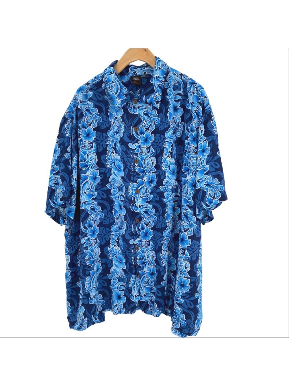 Blue Hawaiian shirt size 2XL Squish Wear
